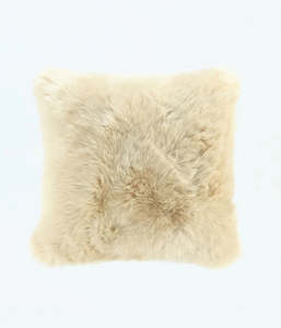 NZ Wool Sheepskin Cushion | Linen