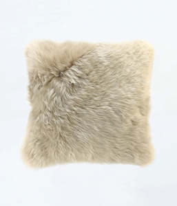 Linen - household: NZ Wool Sheepskin Cushion | Taupe