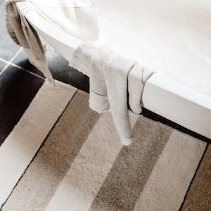 Hand Woven Linen Bath Mat | Natural