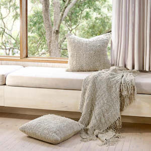 Hand Woven Linen Wabi Cushion | Natural