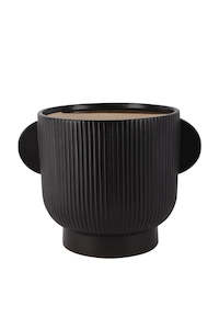 Black Ceramic Planter | 31cm