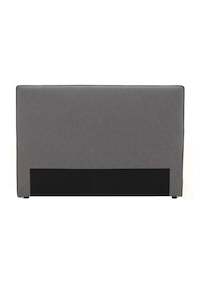 Piped Edge Headboard | Charcoal