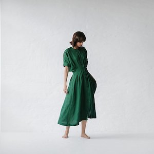 Linen - household: Salvia Linen Dress | Green