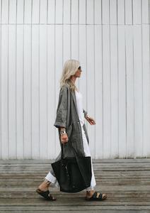 Linen - household: Heavy Linen Coat | Green