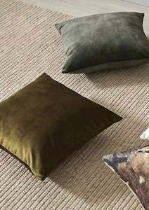 Linen - household: Velvet Cushion | Moss