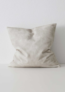 Linen - household: Velvet Cushion | Ecru