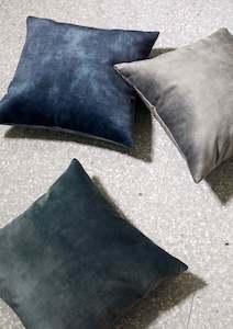 Linen - household: Velvet Cushion | Coal