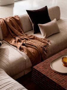 Linen - household: Etro Velvet Cushion | Chocolate