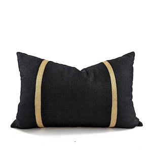 Braid Cushion cover- Black and Gold 40x60