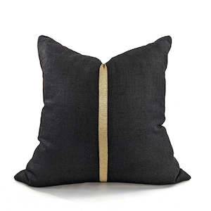 Linen - household: Braid Cushion cover- Black and Gold