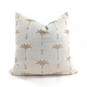 Palm tree Cushion - Natural / Gold