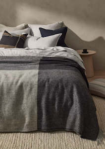 Linen - household: River Blanket | Charcoal