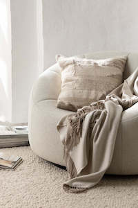 Cashmere Throw | Oatmeal & Chalk