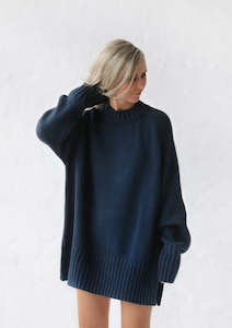 Crew Neck Sweater | Navy