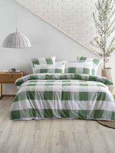 Alex Duvet Cover Set | Moss