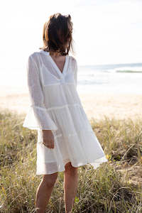 Linen - household: Gauze Linen Dress | Off White