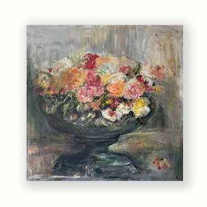 Jardiniere - Roses in the Urn  |  Painting  |  by Lizzie Beere