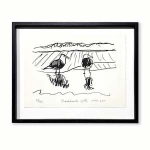 Two Seagulls / Blackback Gulls | Print | by Michael Smither