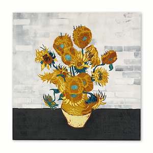 Study of Sunflowers 1.3 (after Van Gogh)  |  Mixed media  |  by Brad Novak