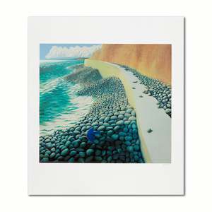 Seawall and Kingfisher  |  Print  |  by Michael Smither