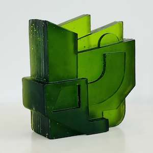 Solv No. 4, Olive Glass  |  Sculpture  |  by Levi Hawken