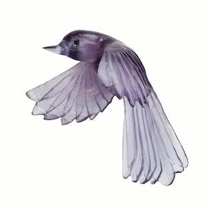 Fantail 2, Purple  |  Cast Glass  |  by Luke Jacomb Studio