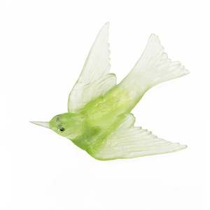 Swallow, Pale Olive  |  Cast Glass  |  by Luke Jacomb Studio