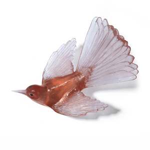 Fantail 1, Rose  |  Cast Glass  |  by Luke Jacomb Studio