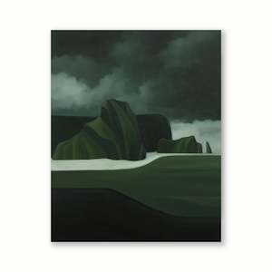 Black sand (Piha) | Painting | by Sean Beldon