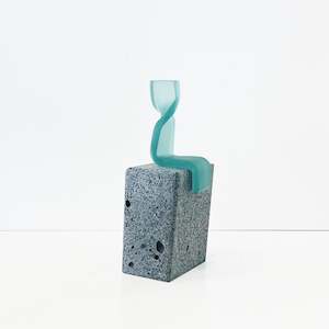 Observer Single Mini (Jade on Timaru Blue Stone) | Sculpture | by Karin Barr