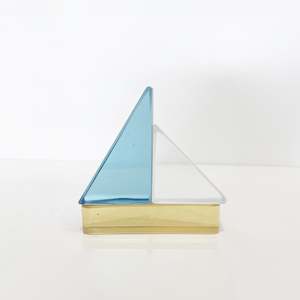 Mini Alma Blocks (Pale Blue) #1  | Glass Sculpture  |  by Karin Barr