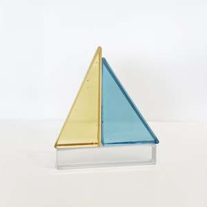 Mini Alma Blocks (Pale Blue) #6 | Glass Sculpture | by Karin Barr