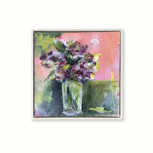 Tulips in Glass  |  Painting  | by Lizzie Beere