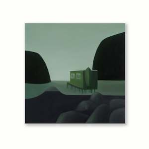 The green boat shed (Stewart Island) | Painting | by Sean Beldon