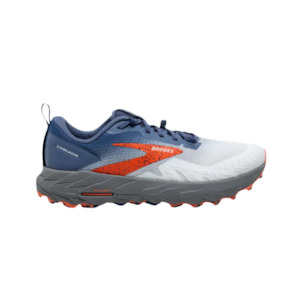 Brooks Cascadia 17 (2E Wide) Mens Blue/Navy/Firecracker