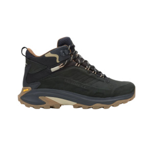 Mens Outdoor Walking: Merrell Moab Speed 2 Leather Mid Waterproof Mens Black