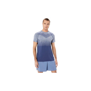 Asics Seamless SS Top Mens Denim Blue/Thunder Blue