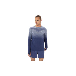 Asics Seamless LS Top Mens Thunder Blue/Denim Blue