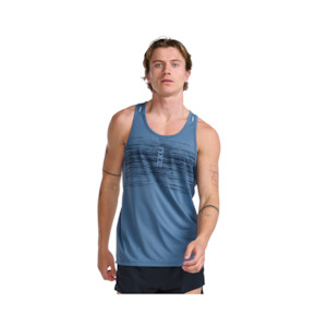 2XU Light Speed Singlet Mens Stormy/Silver Reflective