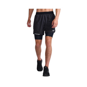 2XU Aero 2n1 5in Shorts M Black/Silver Reflective