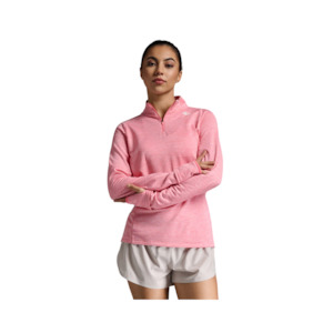 Womens Clothing: 2XU Ignition 1/4 Zip Womens Pink Glow/White Reflective