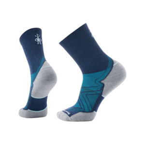 Accessories Socks: Smartwool Run Targeted Cushion Mid Crew Mens Deep Navy