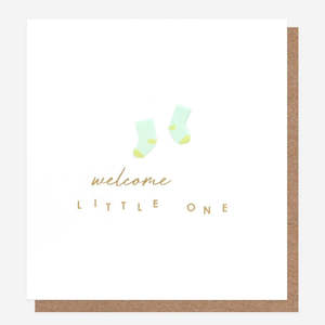 Bed: Card - Welcome Little One - Blue