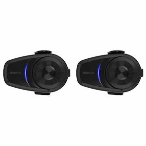 Sena 10S 4 way Intercom with 1.6km Range - everything for 2 riders - twin pack