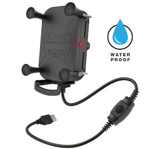 Device Mounts: RAM X-Grip "Tough-Charge" Universal Waterproof Charging Cradle - 15W