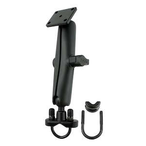 RAM U-Bolt Rail Handlebar Base with Rectangular Plate and Long Arm