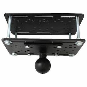 Extra Heavy Duty D Size Bases: RAM Forklift Overhead Guard Plate with Ball - D Series