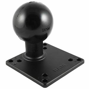 Industrial Military Super Heavy Duty E Series Bases: RAM Square 100mm VESA Base Plate - E Size 3.38" Ball - reinforced