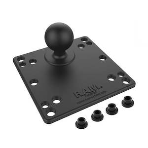 RAM Square VESA Base Plate - 100 & 75mm VESA pattern - C Size 1.5" Ball