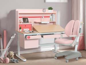 Robin Kids Study Desk and Chair Set - Pink